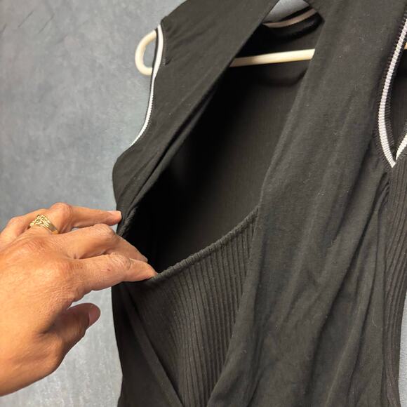 Zara Trafaluc Bodycon Dress Peek a Boo Back Sexy Goth Witchy Fitted Club Small - Picture 4 of 10